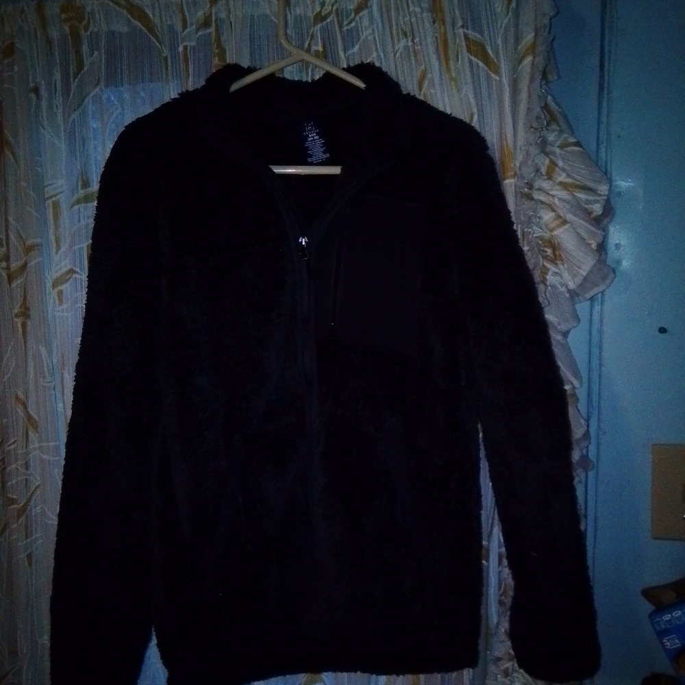 Black Fuzzy Hoodie
